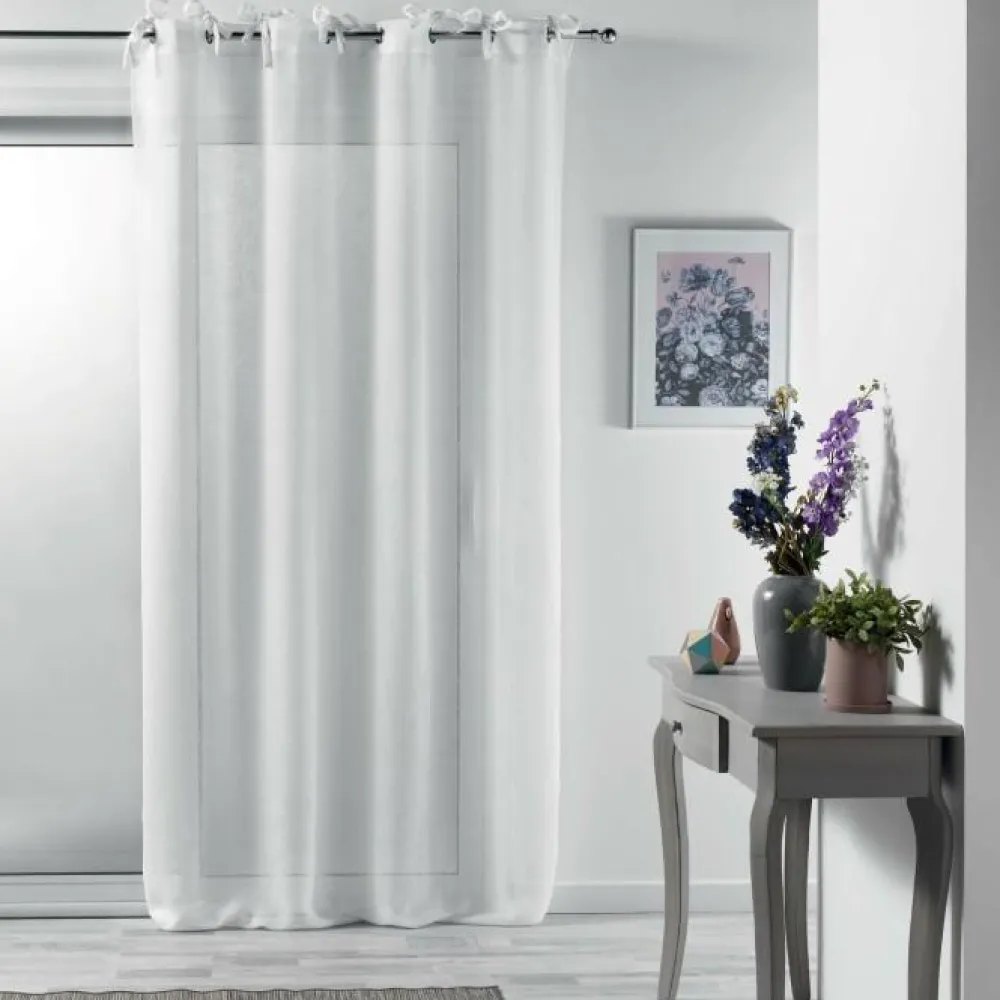 maxibazar Panneau A Nouettes 140X240Cm Charlotte Blanc- Voilages