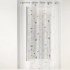 maxibazar Panneau A Oeillets 140X240Cm Imprime Petit Astronaute Blanc- Voilage Et Rideau Enfant