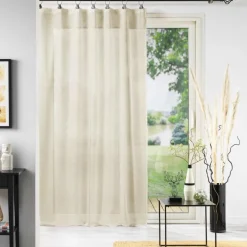 maxibazar Panneau Anneaux 140X240Cm Tisse Linka Naturel- Voilages