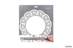 Pâtisserie|* Papier Dentelle Rond 28Cm Blanc X12Pcs