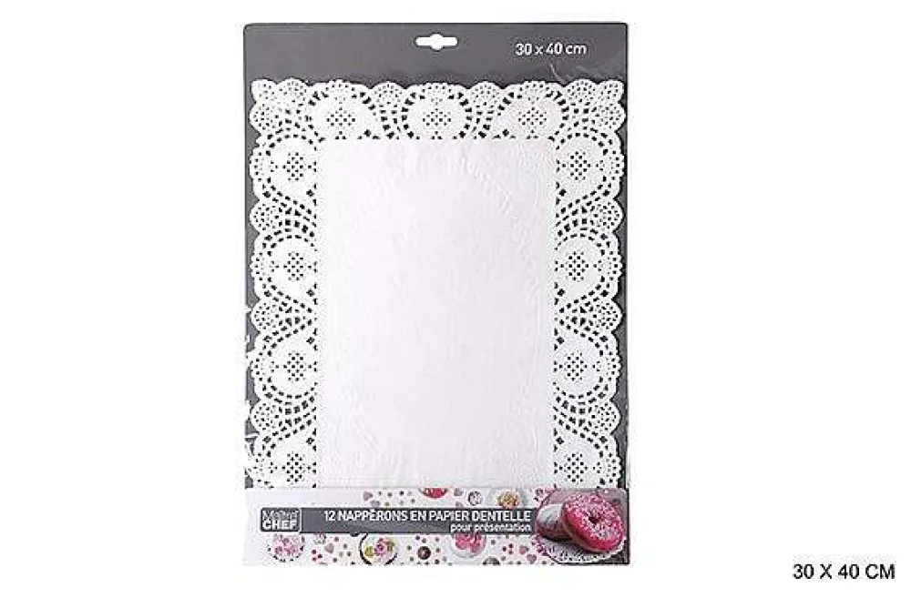Pâtisserie|* Papier Dentelle 30X40Cm Blanc X12Pcs