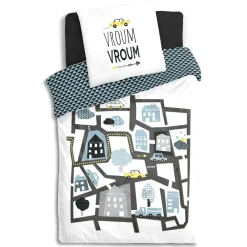 Atmosphera Parure Route 140X200Cm- Linge De Lit Enfant