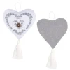 maxibazar Pauline Coeur A Suspendre 10Cm Gris- Objets Decoratifs Muraux