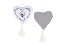 maxibazar Pauline Coeur A Suspendre 10Cm Gris- Objets Decoratifs Muraux