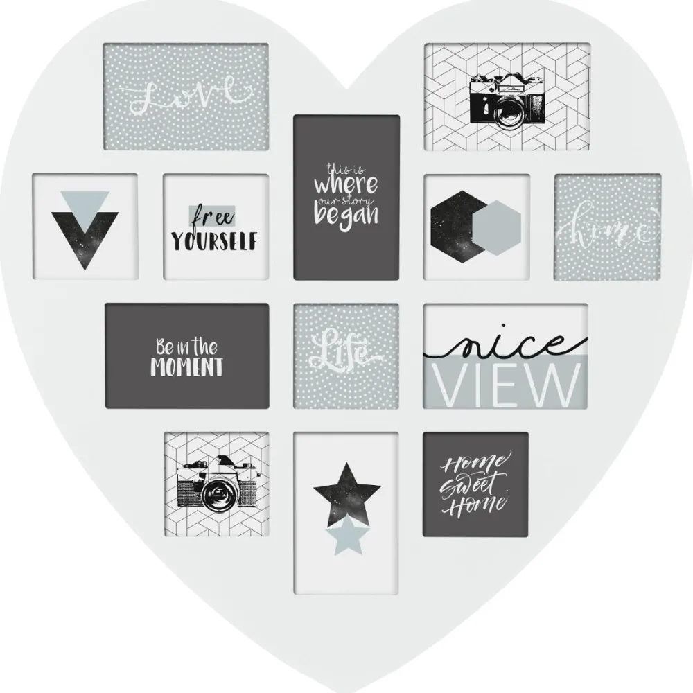 Atmosphera Pele Mele 13 Photos Coeur Blanc- Pele-Meles