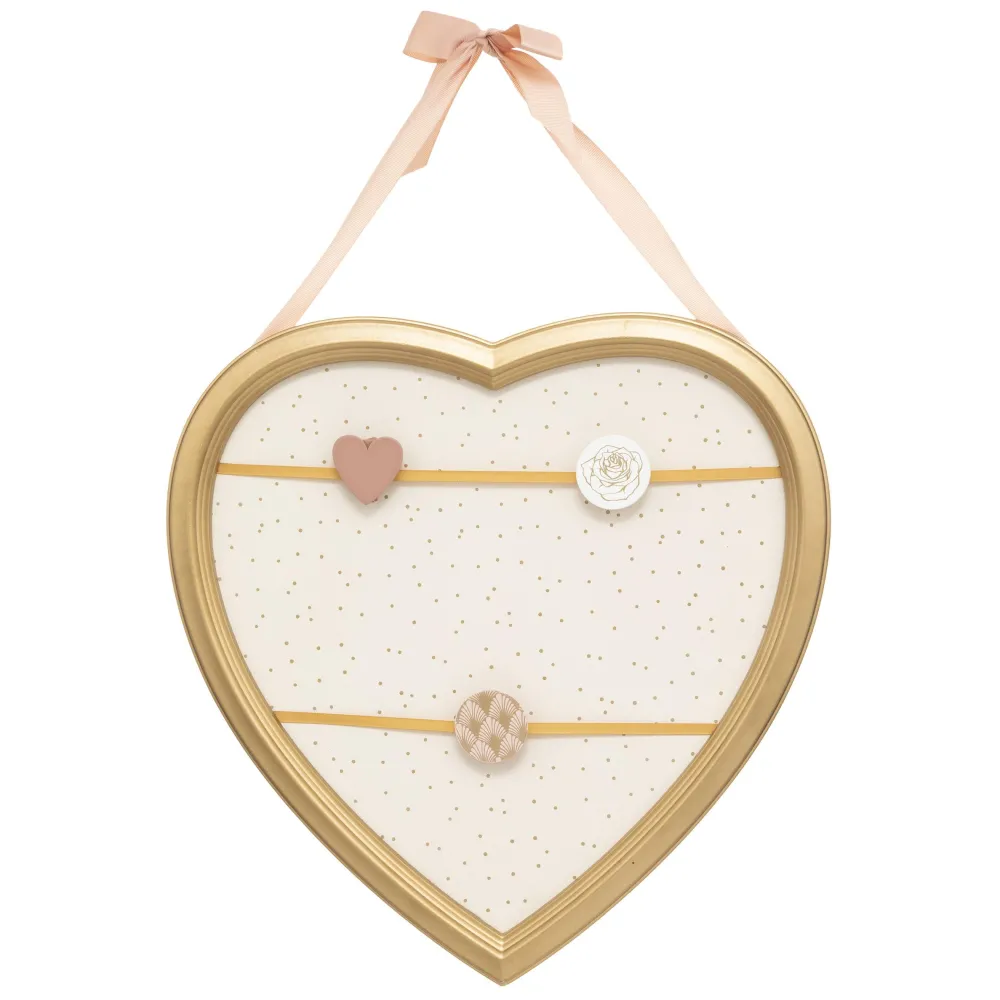 Atmosphera Pele Mele Coeur Dore- Decorations Murales