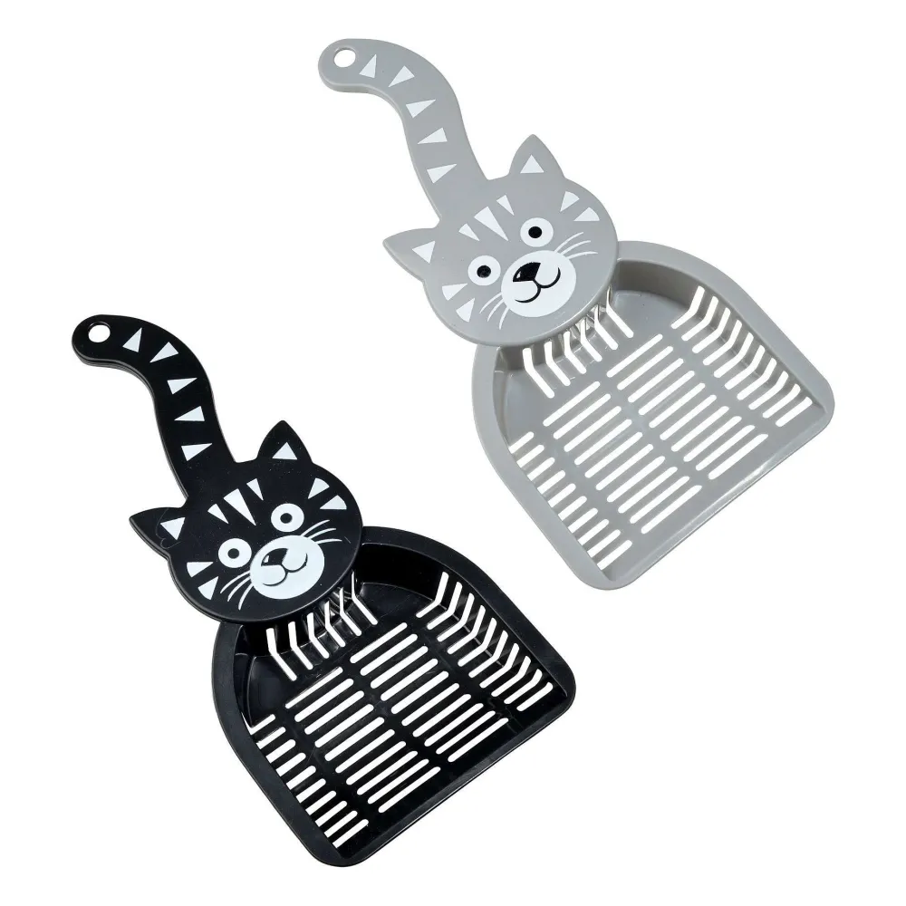 Hygiene Animale|* Pelle A Litiere Fantaisie Plastique 27.5X13X3Cm Gris Ou Noir