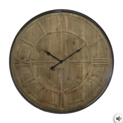 Atmosphera Pendule Bois Metal D.80Cm- Horloges