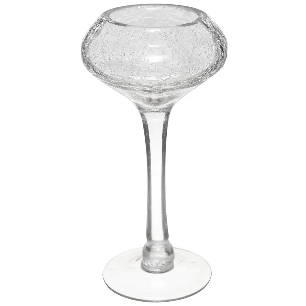 Atmosphera Photophore Craquele Sur Pied H.30Cm- Photophores Et Luminions