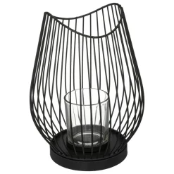 Atmosphera Photophore Metal Filaire Noir H.23Cm- Photophores Et Luminions