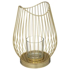 Atmosphera Photophore Metal Filaire Dore H.23Cm- Photophores Et Luminions