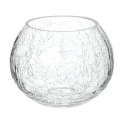 Atmosphera Photophore Verre Craquele Rond H.10Cm- Photophores Et Luminions
