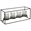 Atmosphera Photophore X4 Verre Fantaisie L.35Cm- Photophores Et Luminions