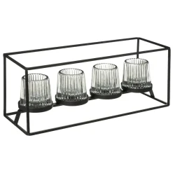 Atmosphera Photophore X4 Verre Fantaisie L.35Cm- Photophores Et Luminions