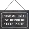 Atmosphera Plaque Metal Chic 28X18Cm- Objets Decoratifs Muraux