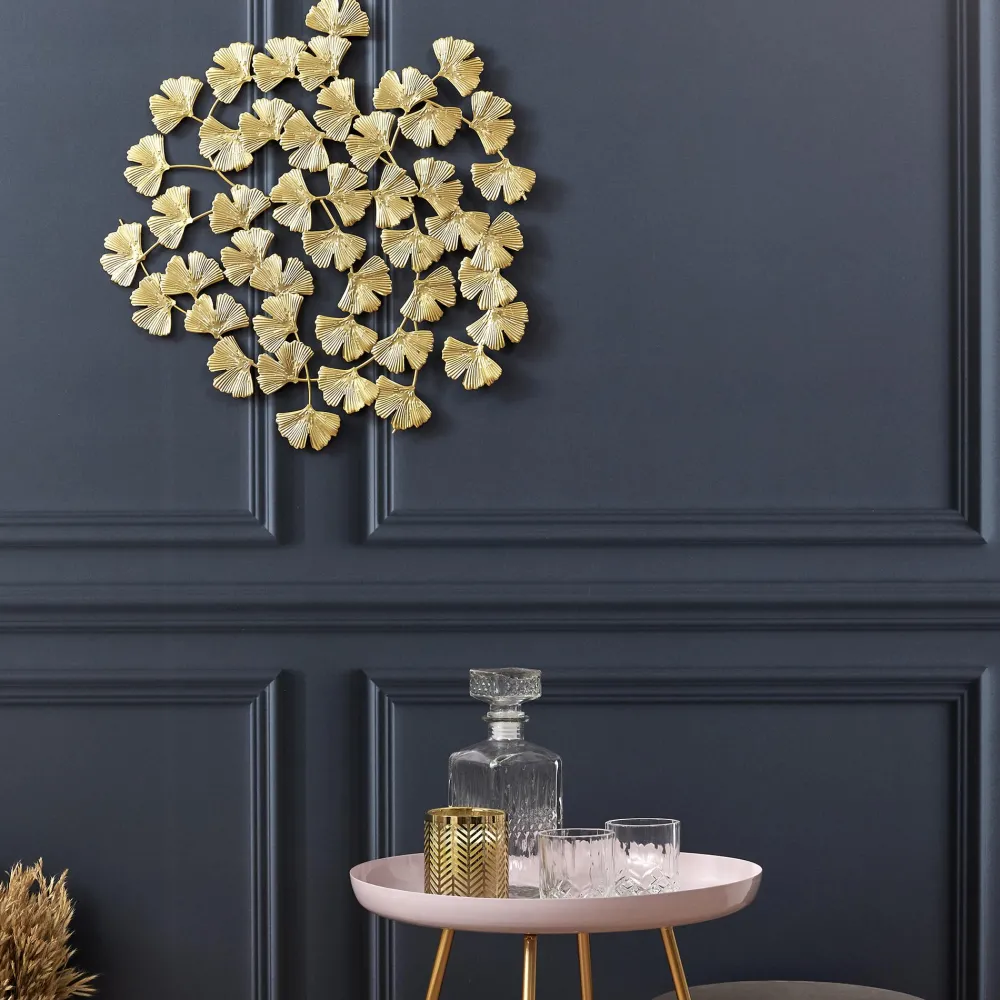 maxibazar Plaque Murale Doree- Plaques Murales