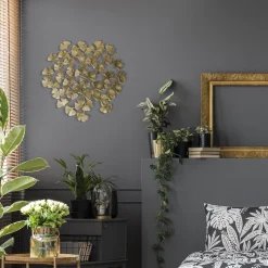 maxibazar Plaque Murale Doree- Plaques Murales