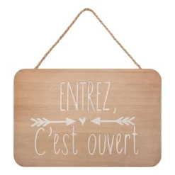 Atmosphera Plaque Porte Creuse 25X17Cm- Objets Decoratifs Muraux