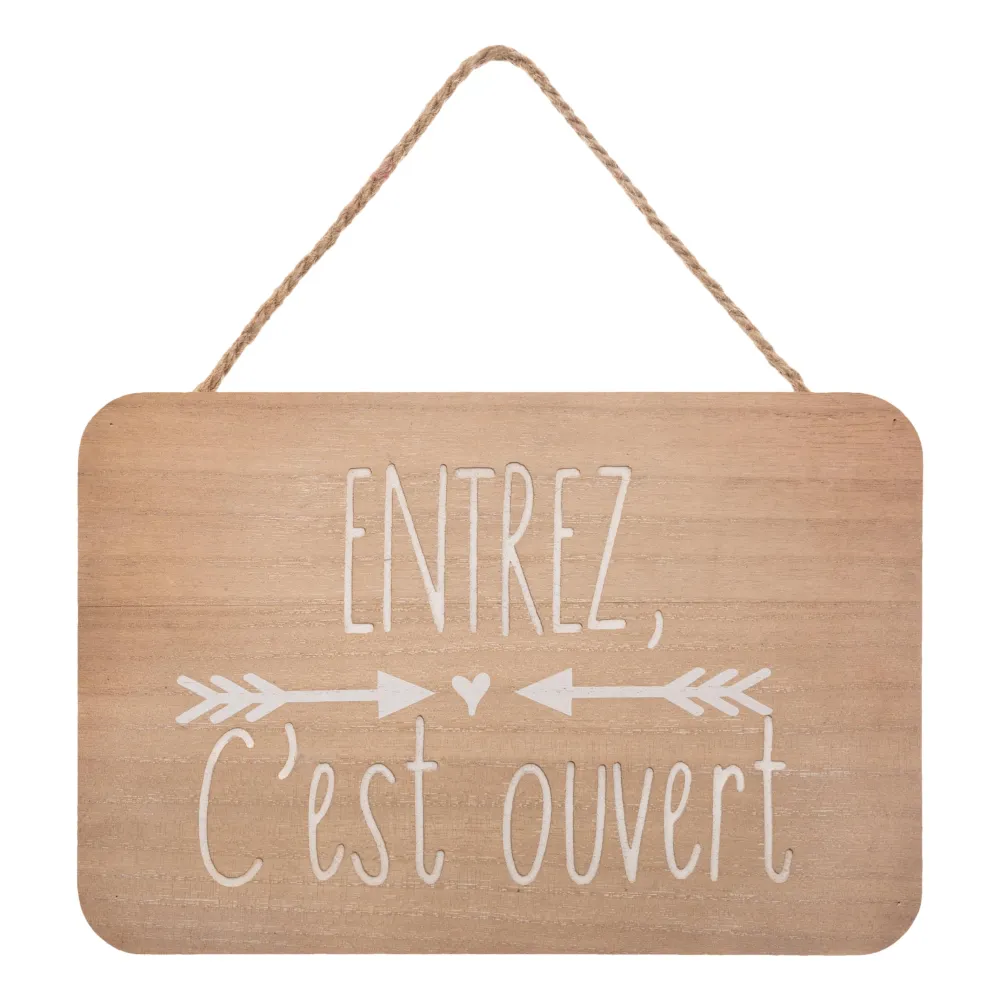 Atmosphera Plaque Porte Creuse 25X17Cm- Objets Decoratifs Muraux