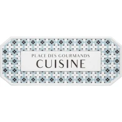 Atmosphera Plaque Porte Metal Carreaux- Stickers