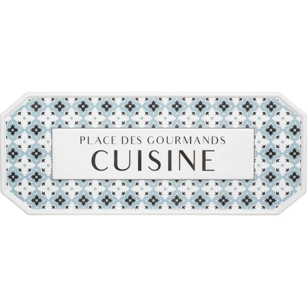 Atmosphera Plaque Porte Metal Carreaux- Stickers