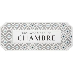 Atmosphera Plaque Porte Metal Carreaux- Stickers