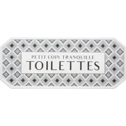 Atmosphera Plaque Porte Metal Carreaux- Stickers