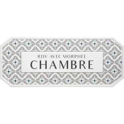 Atmosphera Plaque Porte Metal Carreaux- Stickers