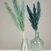 maxibazar Plumeau Pampa Naturel H.110Cm Bleu Et Vert X3 Pieces- Tiges