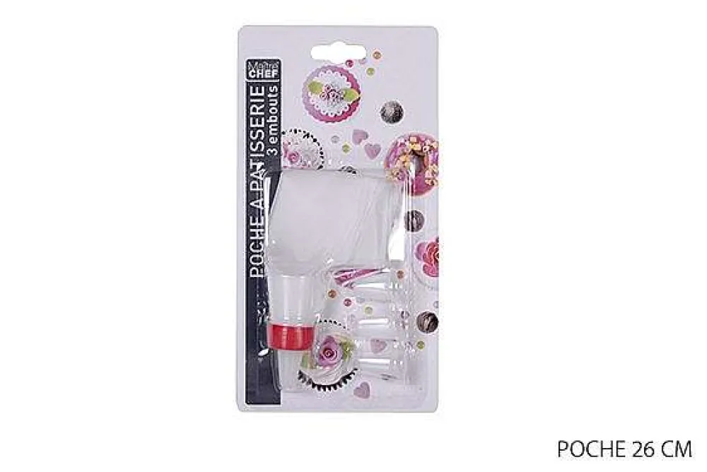 Pâtisserie|* Poche Pâtisserie 26Cm Avec 3 Embouts