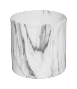 maxibazar Pot Ceramique Marbre D.11.6X11.6Cm- Vases A Poser