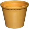 maxibazar Pot Ceramique Ocre Folk D.30.4X24.2Cm- Caches-Pot Et Jarres