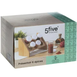 Salade Et Condiments|Five Pot Epice Bambou X6 Pièces