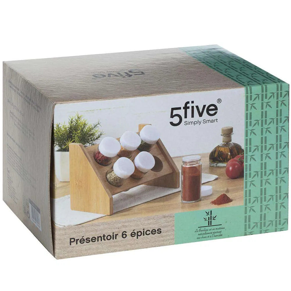 Salade Et Condiments|Five Pot Epice Bambou X6 Pièces