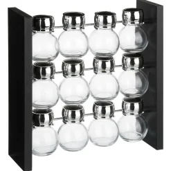 Salade Et Condiments|Five Pot Epice X12 Pièces Et Support Bois