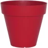 * Pots De Fleurs Et Jardinieres>Pot Fleur Resine Bac Patio Rond 20 Rouge