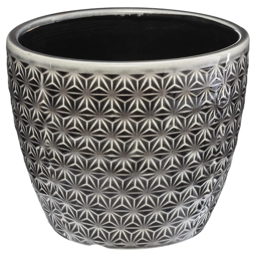 maxibazar Pot Fsie Glazed D.14Cm- Caches-Pot Et Jarres