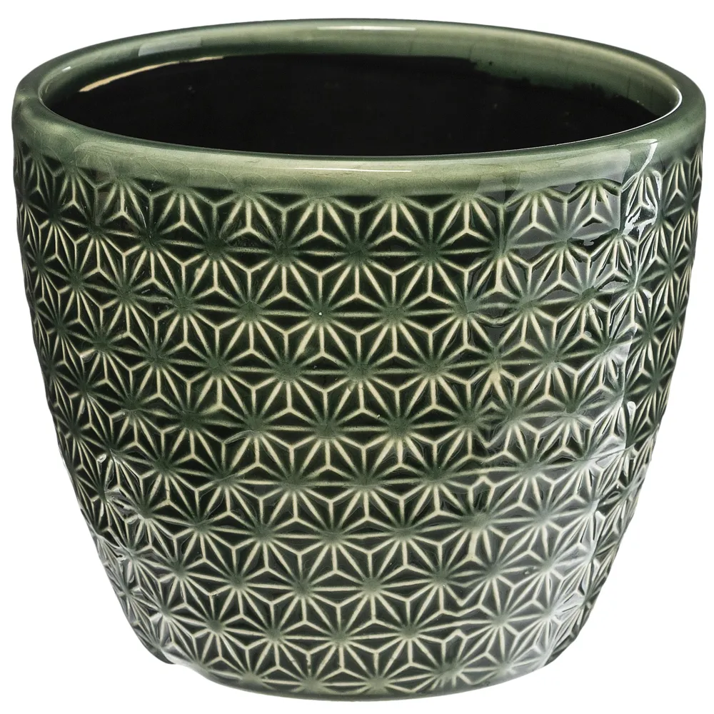 maxibazar Pot Fsie Glazed D.14Cm- Caches-Pot Et Jarres