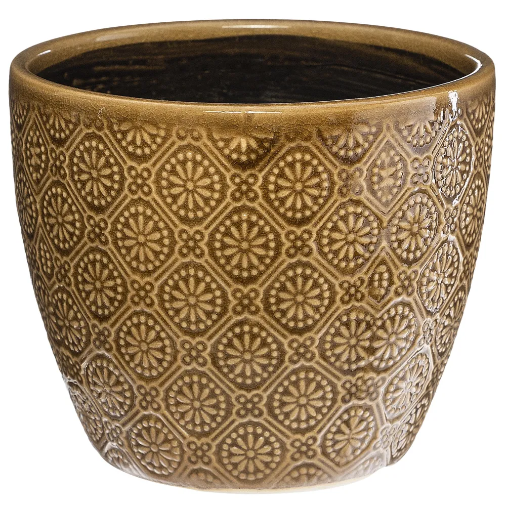 maxibazar Pot Fsie Glazed D.14Cm- Caches-Pot Et Jarres