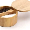 Salade Et Condiments|Five Pot Sel Poivre Et Cuillere Bambou