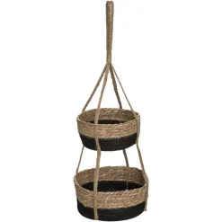 Atmosphera Pot Suspendu X2 Noir Cuba- Vases A Suspendre