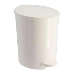 Poubelles De Salle De Bain|* Poubelle A Pedale Avec Couvercle 4L Blanc