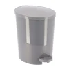 Poubelles De Salle De Bain|* Poubelle A Pedale Avec Couvercle 4L Gris