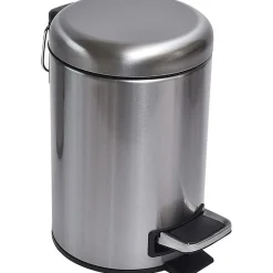Poubelles De Salle De Bain|* Poubelle Acier Inoxydable 3 L Frein De Chute Chrome