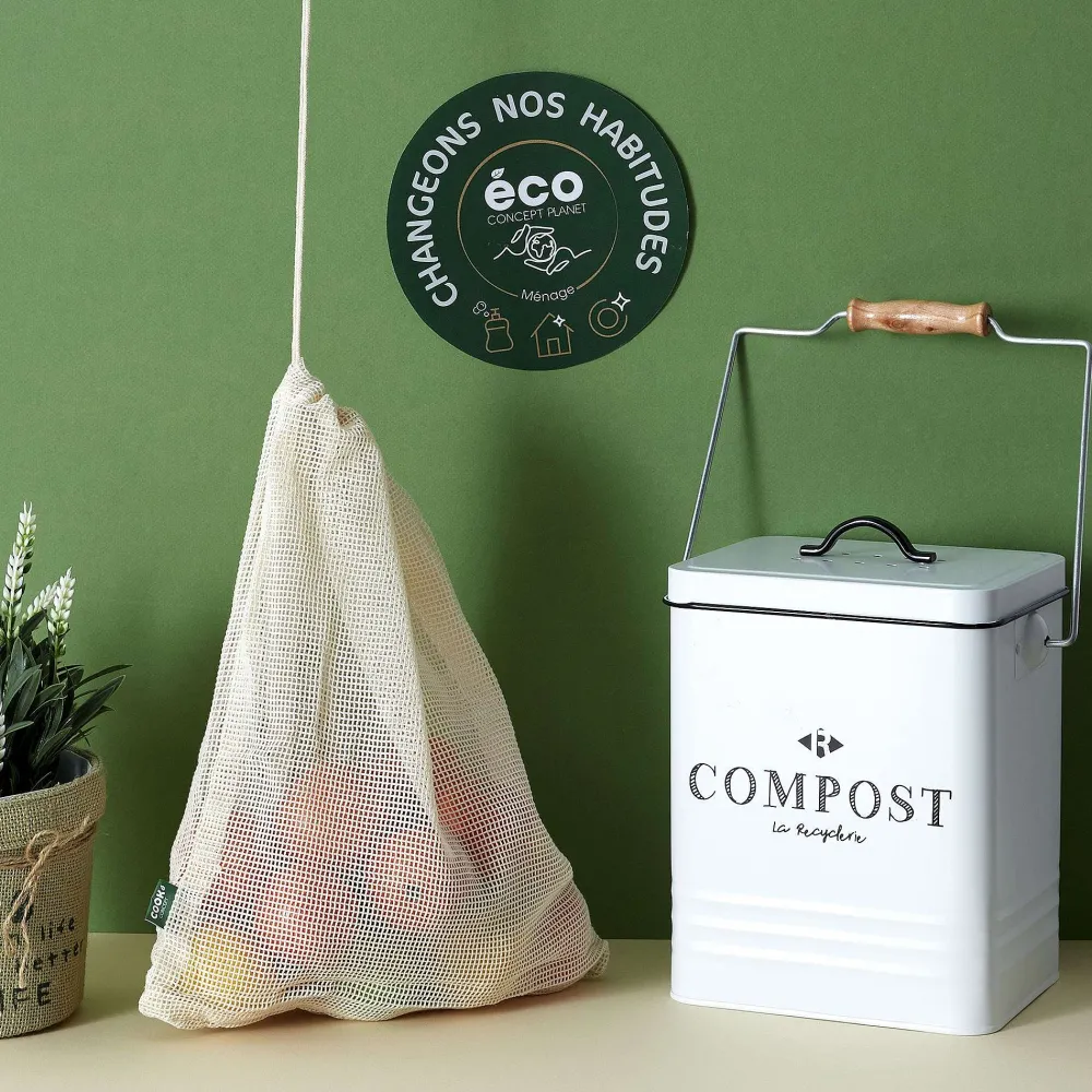 Poubelles|* Poubelle Compostage Metal 5L