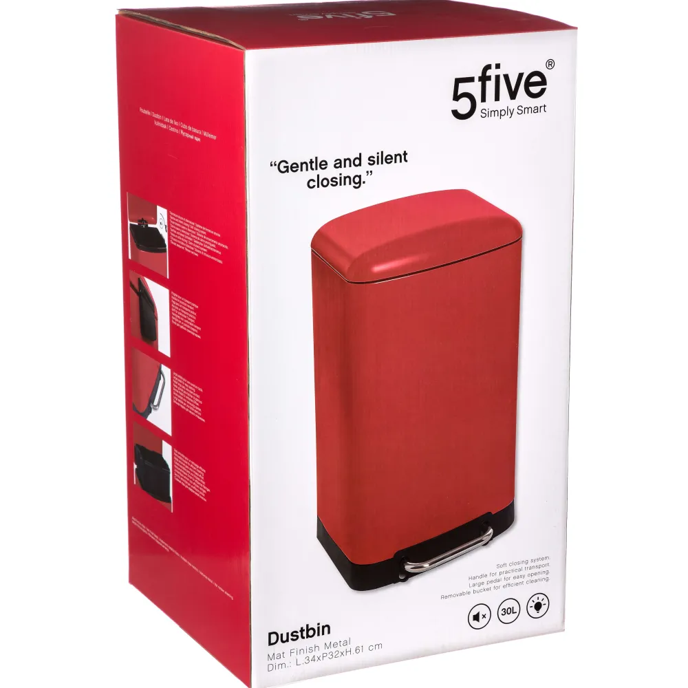 Poubelles|Five Poubelle 30L Rouge