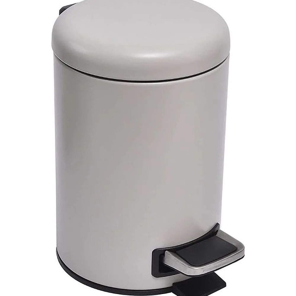 Poubelles De Salle De Bain|* Poubelle Metal 3 L Frein De Chute Taupe Mat