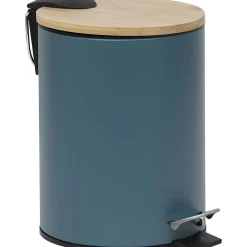 Poubelles De Salle De Bain|* Poubelle Metal Frein De Chute 2.5L Vert Imperial Bambou
