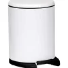 Poubelles De Salle De Bain|* Poubelle Metal Frein De Chute 6L Blanc