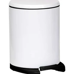 Poubelles De Salle De Bain|* Poubelle Metal Frein De Chute 6L Blanc
